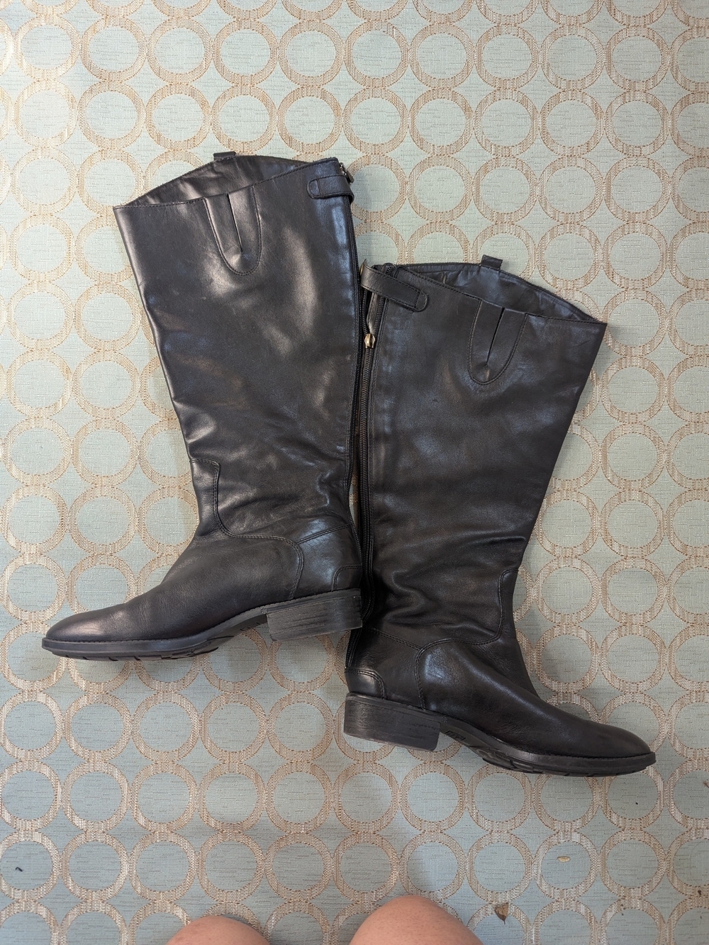 Sam Edelman Penny 2 Black Wide Calf Riding Books - Picture 5 of 6